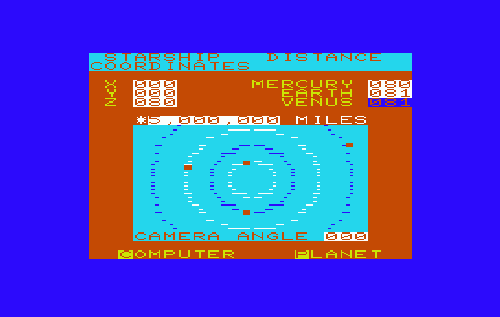 Visible Solar System screenshot 1 for Vic-20